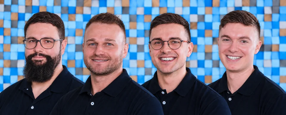 Daniel, Volker, Justin und Heiko – die vier Gründer von innos.